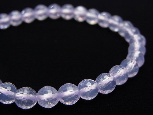 [Video] [One of a kind] High Quality Scorolite AAA 128Faceted Round 6mm Bracelet   NO.27