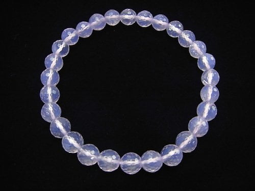 [Video] [One of a kind] High Quality Scorolite AAA 128Faceted Round 7mm Bracelet   NO.31