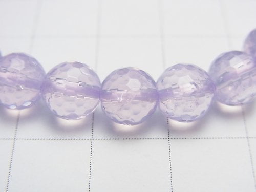 [Video] [One of a kind] High Quality Scorolite AAA 128Faceted Round 7mm Bracelet   NO.32