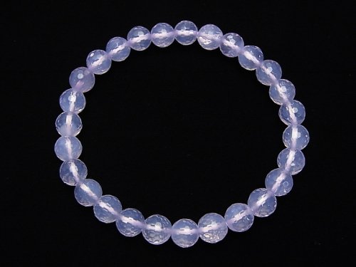 [Video] [One of a kind] High Quality Scorolite AAA 128Faceted Round 7mm Bracelet   NO.32