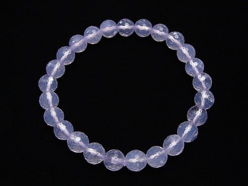 [Video] [One of a kind] High Quality Scorolite AAA 128Faceted Round 7mm Bracelet   NO.36