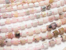 Pink Opal AA + Faceted Tube 6x6x5mm half or 1strand beads (aprx.15inch / 37cm)