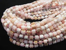 Pink Opal AA + Faceted Tube 6x6x5mm half or 1strand beads (aprx.15inch / 37cm)