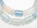 1strand $49.99! Beryl mix (multicolor Aquamarine) AAA- Rondelle & Tube 1strand (Bracelet)