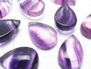 [Video]Purple Fluorite AAA-Pear shape Cabochon 15x10mm 2pcs $4.79!