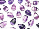 [Video]Purple Fluorite AAA-Pear shape Cabochon 15x10mm 2pcs $4.79!