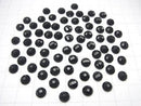 Onyx  Round  Faceted Cabochon 6x6mm 5pcs