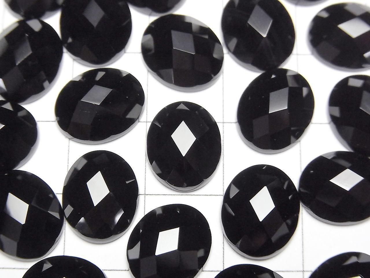 刻面橢圓形縞瑪瑙半圓形寶石 12x10mm 5顆