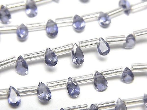 [Video]High Quality Iolite AAA Pear shape Faceted 5x3mm 1strand (18pcs )