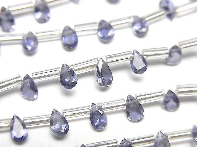 [Video]High Quality Iolite AAA Pear shape Faceted 5x3mm 1strand (18pcs )