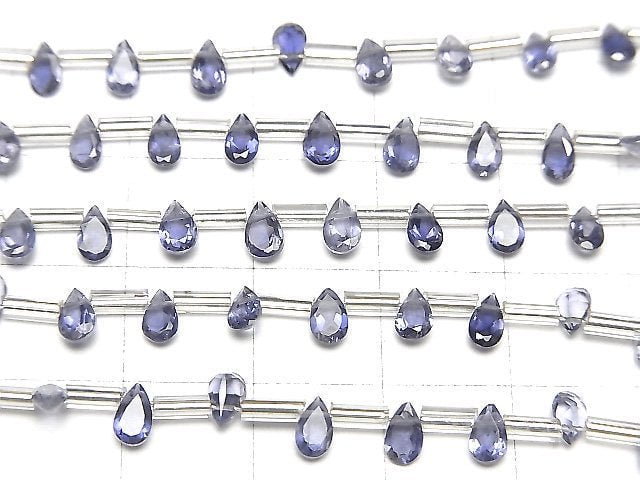 [Video] High Quality Iolite AAA Pear shape  Faceted 5x3mm 1strand (20pcs )