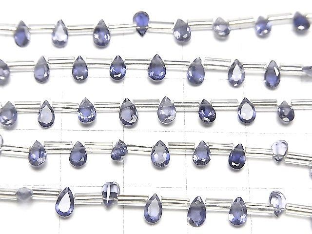 [Video]High Quality Iolite AAA Pear shape Faceted 5x3mm 1strand (18pcs )