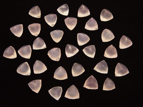 3pcs $6.79! High Quality Pink Chalcedony AAA Solid Triangle Cut 8x8x8mm