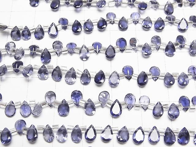 [Video] High Quality Iolite AAA Pear Shape Faceted 6x4mm 1 Strand (18pcs)