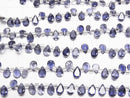 [Video] High Quality Iolite AAA Pear shape Faceted 6x4mm [Medium Color] 1strand (18pcs)