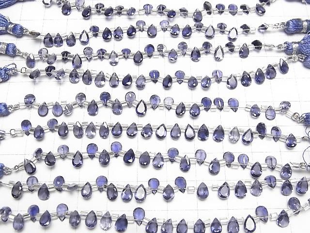 [Video] High Quality Iolite AAA Pear Shape Faceted 6x4mm 1 Strand (18pcs)