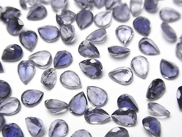 Iolite, Pear Shape, Undrilled Gemstone Beads