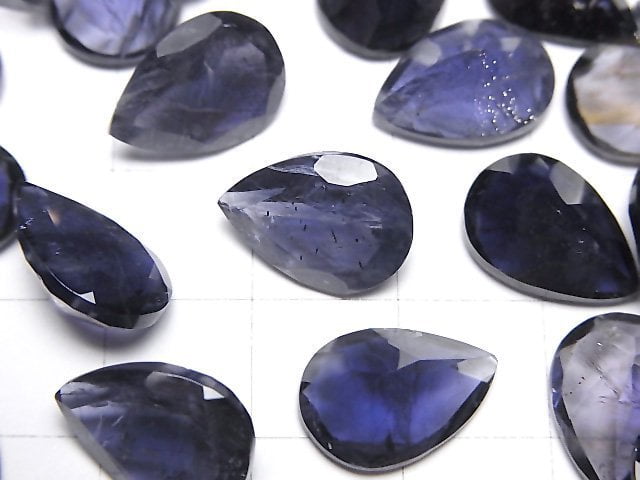 High Quality Iolite AAA- Loose stone Pear shape Faceted 14x10mm 1pc