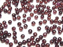[Video]High Quality Mozambique Garnet AAA- Half Drilled Hole Faceted Round 4mm 5pcs