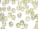 [Video]High Quality Lemon Quartz AAA Half Drilled Hole Faceted Round 4mm 10pcs