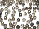 Faceted Round, Smoky Quartz Gemstone Beads