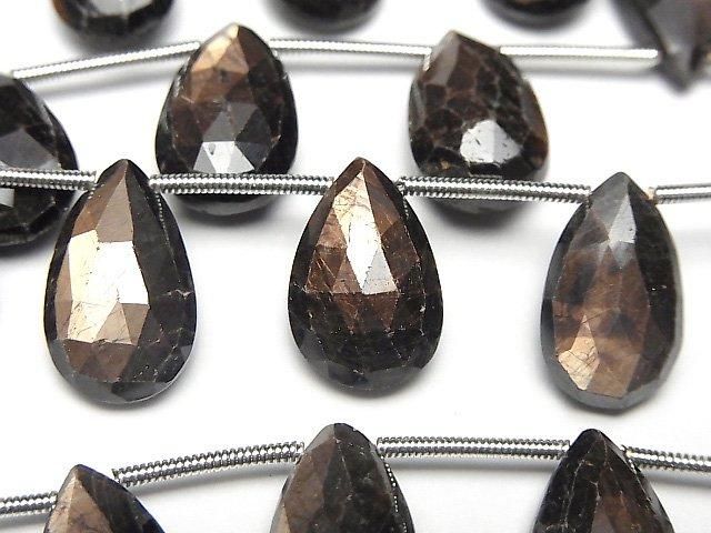 [Video] Golden Scene Sapphire AAA- Pear shape Faceted Briolette half or 1strand beads (aprx.7inch/18cm)