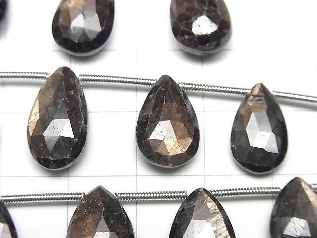 [Video] Golden Scene Sapphire AAA- Pear shape Faceted Briolette half or 1strand beads (aprx.7inch/18cm)