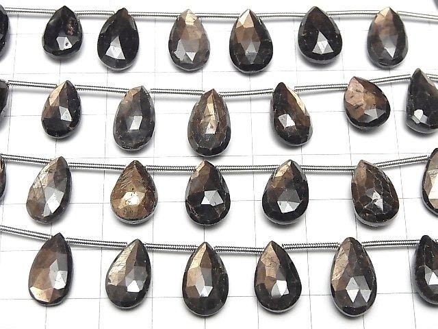 [Video] Golden Scene Sapphire AAA- Pear shape Faceted Briolette half or 1strand beads (aprx.7inch/18cm)