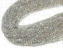 High Quality! Gray Moonstone AAA Faceted Coin 4x4x3mm 1strand beads (aprx.15inch/37cm)