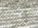 High Quality!  Labradorite AAA- Faceted Coin 4x4x2.5mm 1strand beads (aprx.15inch/37cm)