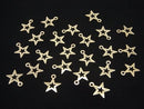 14KGF Charm 9x8mm Star with Hole 3pcs