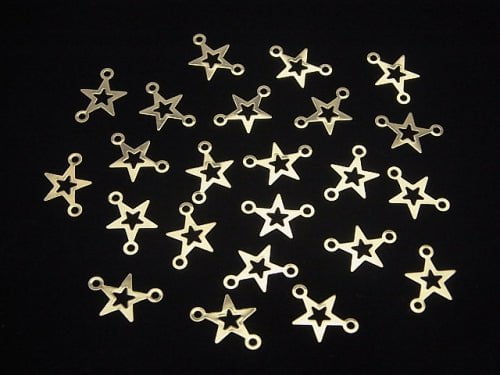 14KGF Charm 11x8mm Holed Star Both Side 3pcs $3.19