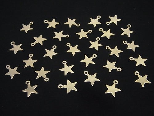 14KGF Charm 9x8mm Star 3pcs