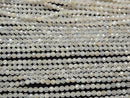 [Video] High Quality! White Moonstone AAA Faceted Round 3mm AB coating 1strand beads (aprx.15inch/37cm)