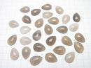 [Video] Gray Onyx AAA Pear shape Cabochon 18x13mm 3pcs