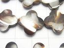 [Video] Mother of Pearl MOP Brown Flower Motif 15x15x4mm half or 1strand beads (aprx.15inch / 36cm)
