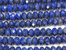 [Video]High Quality! Lapislazuli AA++ Faceted Button Rondelle 6x6x3.5mm 1strand beads (aprx.15inch/36cm)