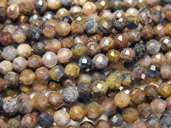 Faceted Round, Pietersite Gemstone Beads