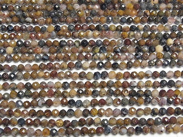 [Video] High Quality!  1strand $6.79! Pietersite AAA- Faceted Round 3mm  1strand beads (aprx.15inch/38cm)