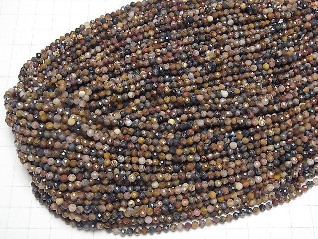 [Video] High Quality!  1strand $6.79! Pietersite AAA- Faceted Round 3mm  1strand beads (aprx.15inch/38cm)