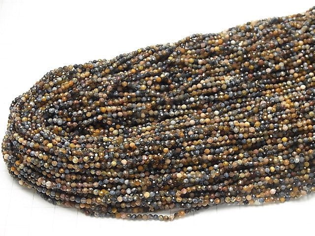 [Video] High Quality!  1strand $5.79! Pietersite AAA- Faceted Round 2mm  1strand beads (aprx.15inch/38cm)