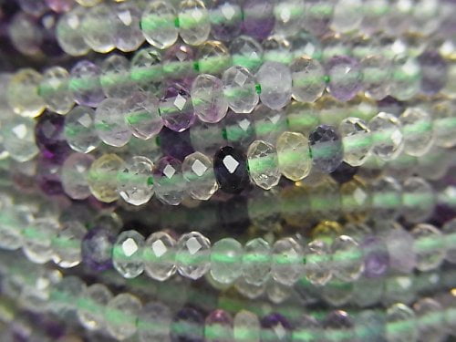 Fluorite, Roundel Gemstone Beads