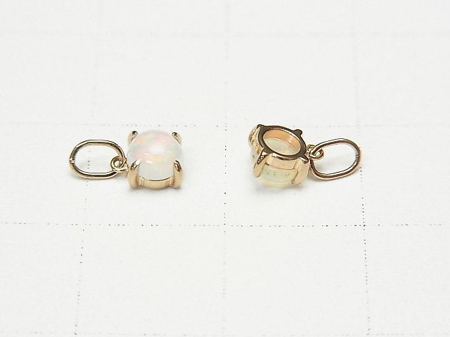 [Video][Japan]High Quality Ethiopian Opal AAA Pendant 4x4x3mm [K10 Yellow Gold] 1pc