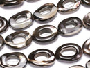 [Video]Mother of Pearl MOP Brown Oval (Donut) 18x13mm 1strand beads (aprx.15inch/36cm)