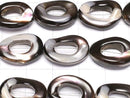[Video]Mother of Pearl MOP Brown Oval (Donut) 18x13mm 1strand beads (aprx.15inch/36cm)