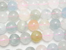 Beryl mix (multicolor Aquamarine) AA + Round 8mm half or 1strand beads (aprx.15inch / 38cm)