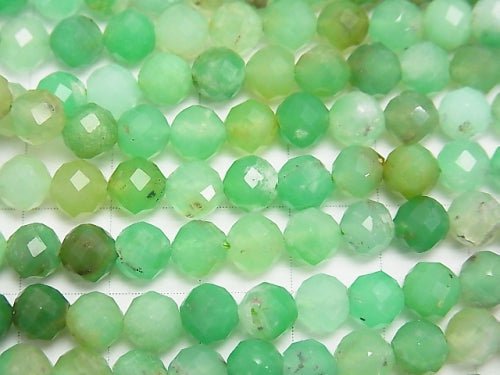 [Video] High Quality!  Base Rock included Chrysoprase AA++ Faceted Round 6mm  half or 1strand beads (aprx.15inch/38cm)