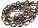 [Video]Mother of Pearl MOP Brown Oval (Donut) 30x21mm half or 1strand beads (aprx.14inch/35cm)