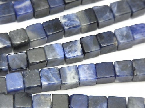 Cube, Sodalite Gemstone Beads