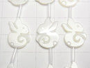 High Quality Mother of Pearl MOP AAA White Rabbit Shape 18x13x2mm half or 1strand (Approx 14pcs )